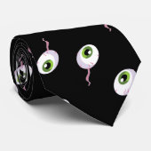 Scale oogballen op zwart stropdas (Opgerold)