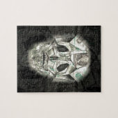 Scale schedel zwart legpuzzel (Horizontaal)