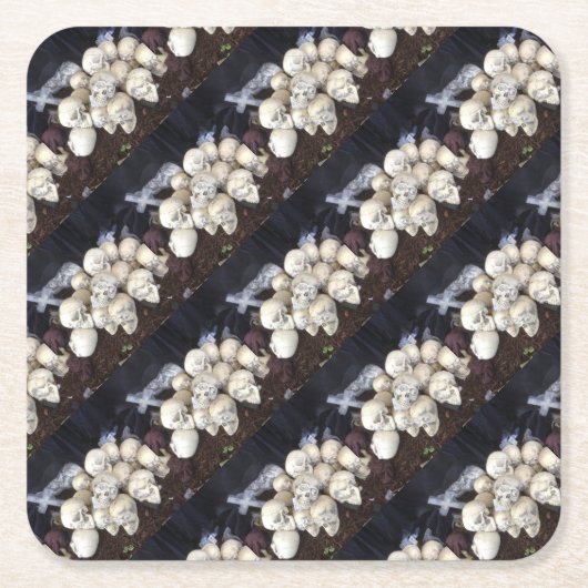 Scale Skulls met knalende oogballen Kartonnen Onderzetters (Voorkant)