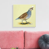 Scaled Quail Canvas Afdruk (Insitu (Woonkamer))