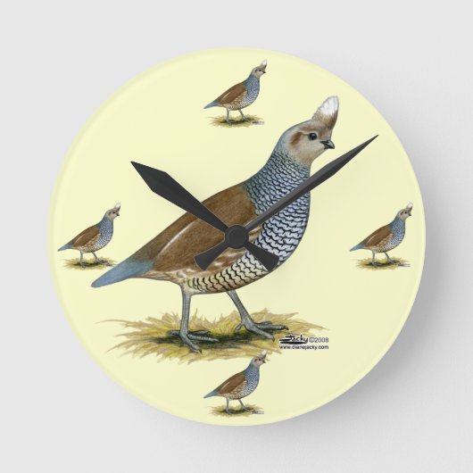 Scaled Quail Ronde Klok (Voorkant)