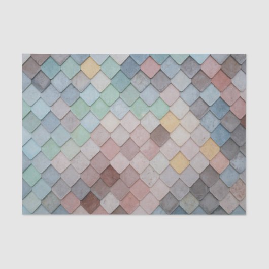 Scales look Faux Stone Tiles Tissuepapier (Voorkant)