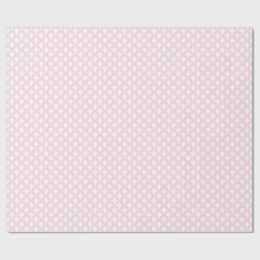 Scales Mermaid Bridal Birthay Pink White Cadeaupapier (Vlak)