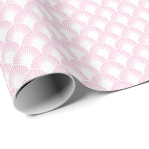 Scales Mermaid Bridal Birthay Pink White Cadeaupapier