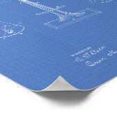 Scales of Justice 1885 Patent Art - Blueprint Poster (Hoek)