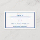 Scales of Justice ATTORNEY | Exclusief diepblauw Visitekaartje (Achterkant)