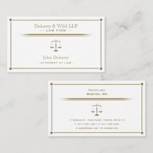 Scales of Justice ATTORNEY Exclusief Golden Visitekaartje