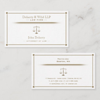 Scales of Justice ATTORNEY | Exclusief Golden Visitekaartje