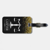 Scales of Justice Bagagelabel met tekst op achterz (Achterkant horizontaal)