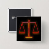 Scales of Justice - law button (Voorkant /achterkant)