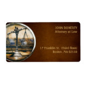 Scales of Justice Law Etiket (Voorkant)