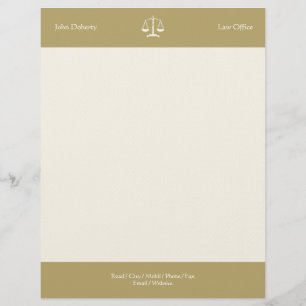 Scales of Justice LAW KANTOOR Golden Briefhoofd Ontwerp
