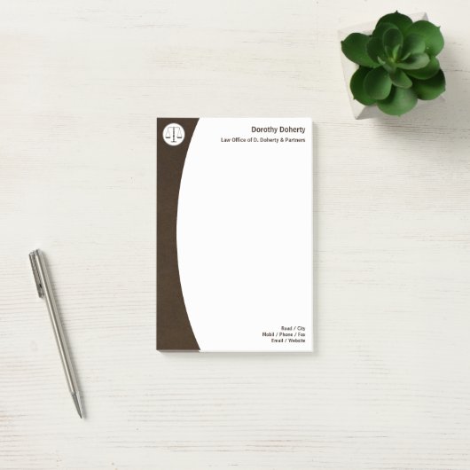 Scales of Justice LAW KANTOOR Post-it® Notes (Kantoor)