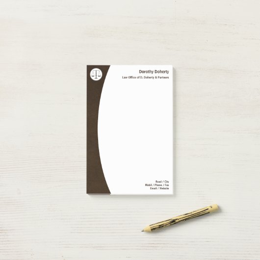 Scales of Justice LAW KANTOOR Post-it® Notes (Op bureau)