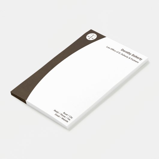 Scales of Justice LAW KANTOOR Post-it® Notes (Schuin)