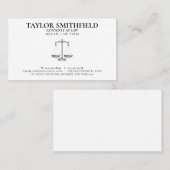 Scales of Justice Lawyer Attorney Rechter Visitekaartje (Voorkant / Achterkant)