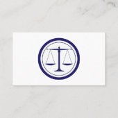 Scales of Justice Lawyer Attorney Visitekaartje (Achterkant)