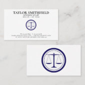 Scales of Justice Lawyer Attorney Visitekaartje (Voorkant / Achterkant)
