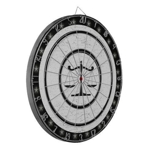 Scales of Justice Regulation Dartbord (Voorkant Links)