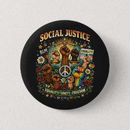 Scales of Justice Ronde Button 5,7 Cm