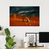 Scales of Truth – Surreal Desert Symbolism Poster (Thuiskantoor)