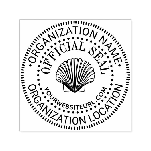 Scallop Algemene Aangepaste Officiële Stempel Naam (Design)