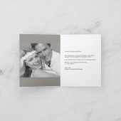 Scallop Band Romantic Script 3 Multi Photo Wedding Bedankkaart (Binnen)