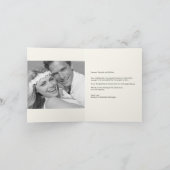 Scallop Band Romantic Script 3 Multi Photo Wedding Bedankkaart (Binnen)