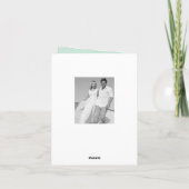 Scallop Band Romantic Script 3 Multi Photo Wedding Bedankkaart (Achterkant)