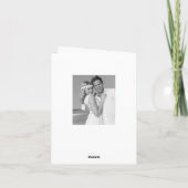 Scallop Band Romantic Script 3 Multi Photo Wedding Bedankkaart (Achterkant)