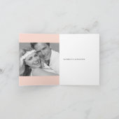 Scallop Band Romantic Script 3 Multi Photo Wedding Bedankkaart (Binnen)