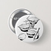 Scallop Band Ronde Button 5,7 Cm (Voorkant /achterkant)