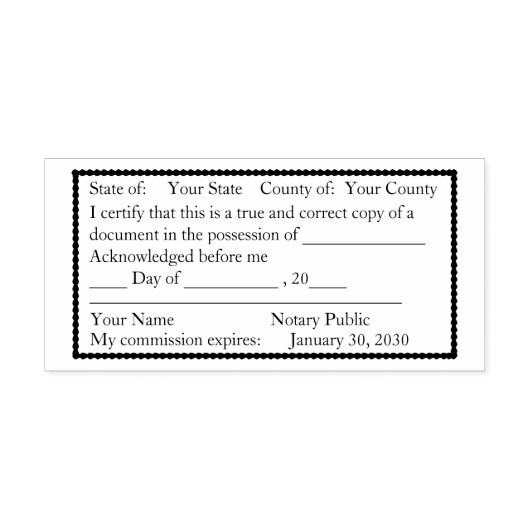 Scallop Borduurzegel Zelfinktende Stempel (Design)