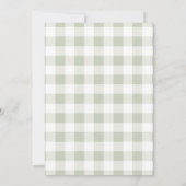 Scallop Edge handgetekende Gingham Engagement Part Kaart (Achterkant)