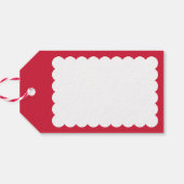 SCALLOP EDGE modern minimaal schattig feestelijk r Cadeaulabel (Achterkant Horizontaal)