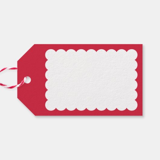 SCALLOP EDGE modern minimaal schattig feestelijk r Cadeaulabel (Achterkant Horizontaal)