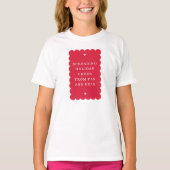 SCALLOP EDGE moderne leuke feestelijke offerte roo T-shirt (Voorkant)