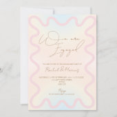 Scallop Edge wave border verlovingsfeest Kaart (Voorkant)