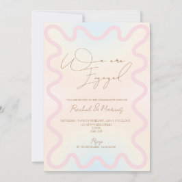 Scallop Edge wave border verlovingsfeest Kaart