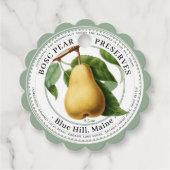 Scallop Elegant Pear PReserves Gift Label Bleek Gr (Voorkant)
