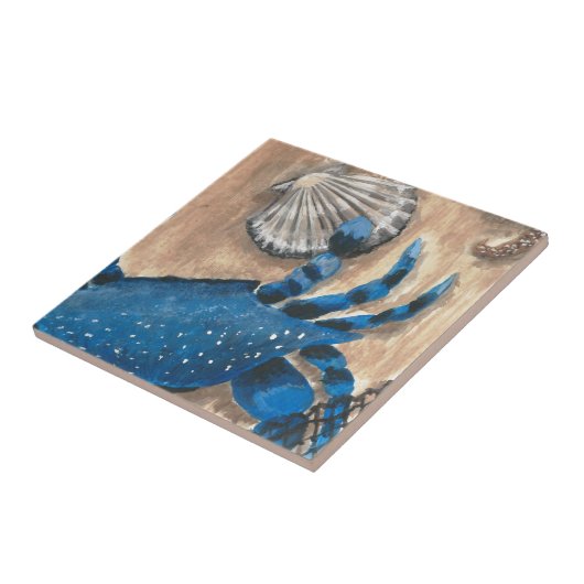 Scallop en krab tegeltje (Zijkant)