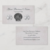  Scallop en Sand Dollar Visitekaartje (Voorkant / Achterkant)