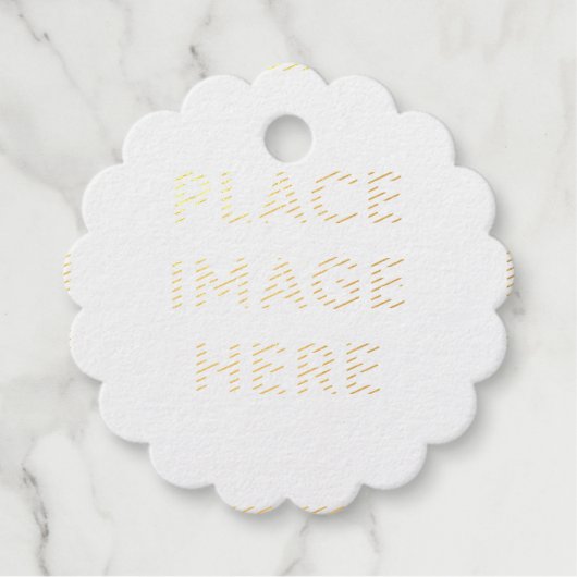 Scallop Folie voorkeurtags Bedankjes Labels (Voorkant)