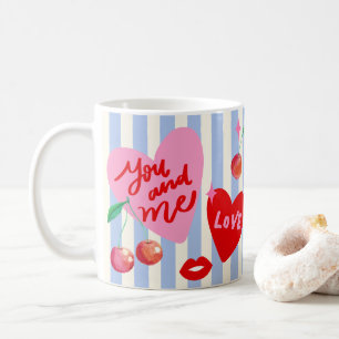 Scallop Fotolijst Harten Kersen Lippen Liefde Scha Koffiemok
