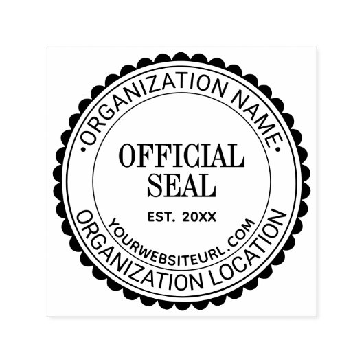 Scallop Generic Official Seal Name Loc URL Est Zelfinktende Stempel (Design)