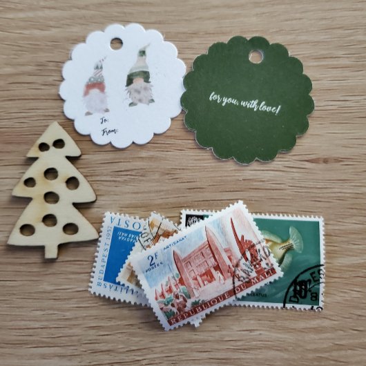 Scallop Gnome Gift Label