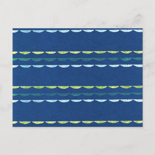 Scallop Japans houtsnede Textiel Briefkaart (Voorkant)