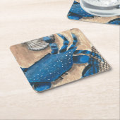 Scallop, krab en net kartonnen onderzetters (Schuin)