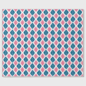 Scallop Leaf Diamond in Roze en Aqua Cadeaupapier (Vlak)