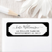 Scallop Lijst Persoonlijke kalligrafie Zwart Etiket (Insitu)